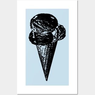 Black Candy Ice Cream Design Posters and Art